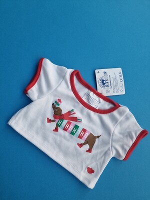 BUILD A BEAR Dash Hound Hund Ho Ho Weihnachten Spaß T-Shirt 