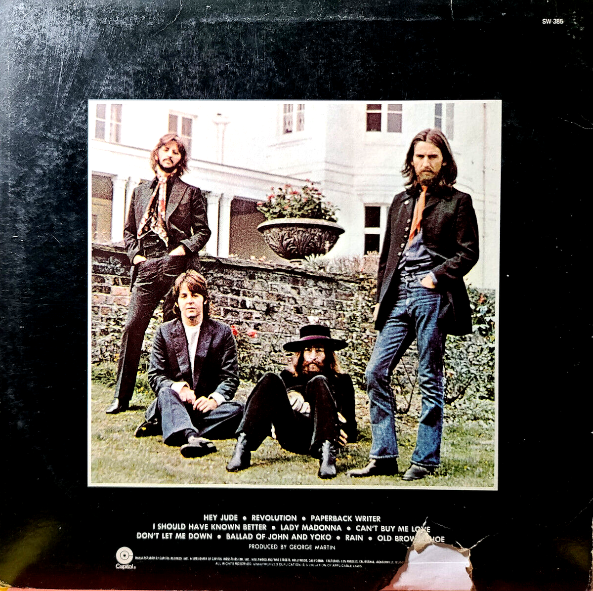 THE BEATLES HEY JUDE LP 1976 REISSUE CAPITOL RECORDS (VINYL VG+/ G 