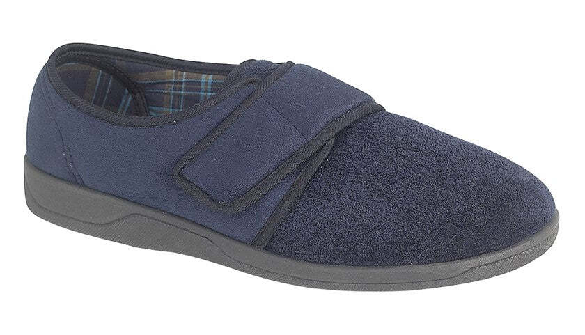 SAOLA Pantofola uomo SLEEPERS blu navy sintetica pelle scamosciata touch chiusura suola TPR