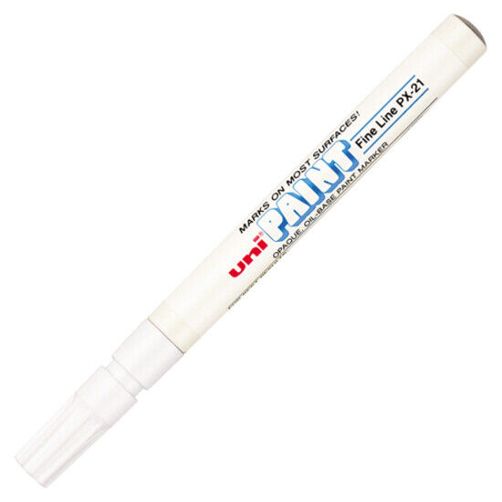 Uni-Paint 63613 PX-20 Oil-Based Paint Marker, Medium Line, White, 6-Pack