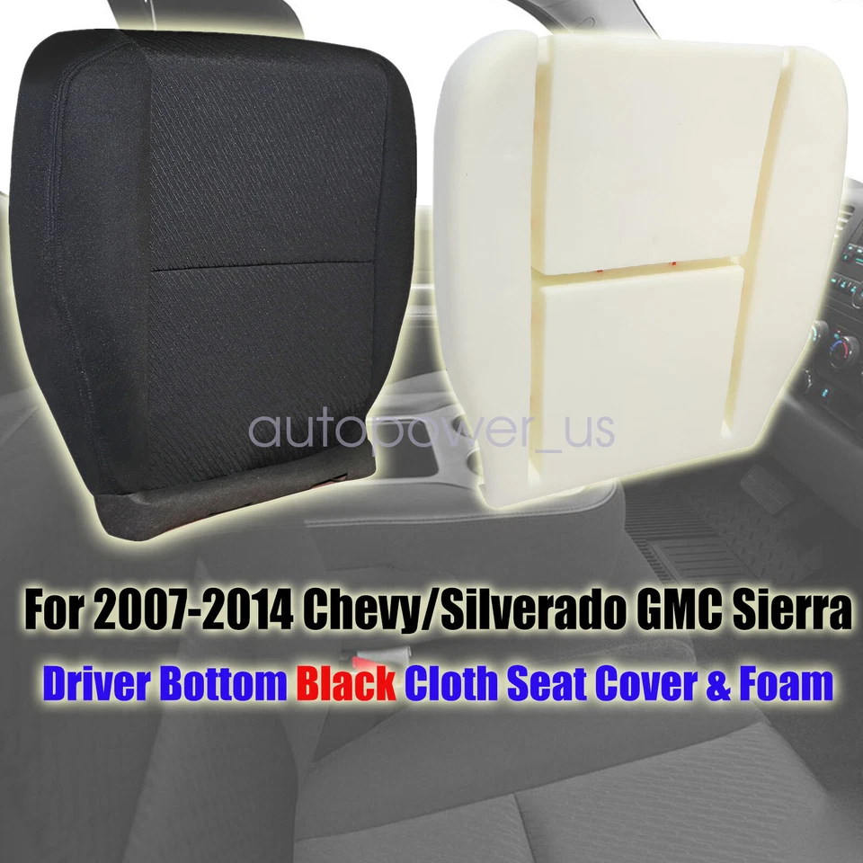 Тканевый чехол на сиденье со стороны водителя для Chevy Silverado 1500 2007-2014 годов выпуска + поролоновая подушка - Изображение 2 из 4