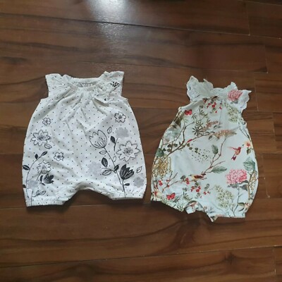 *F*A*B*Newborn Baby Mädchen Sommer Strampler Next 