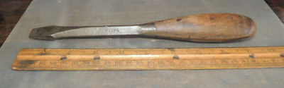 9-3/8'' VINTAGE IRWIN US of A SQUARE SHANK FLAT TIP PERFECT HANDLE SCREWDRIVER