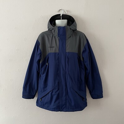 COLUMBIA JACKE - M - MARINEBLAU/GRAU - MANTEL WASSERDICHT OUTDOOR