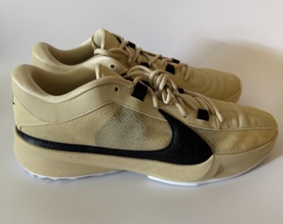 Nike Giannis Mens 15 Freak 5 TB PROMO PE Gold/Black Basketball Shoes FN7089-700