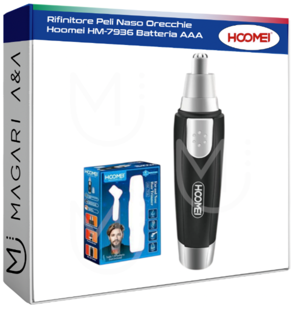 Rifinitore Peli Naso Orecchie Hoomei HM-7936 Batteria AAA