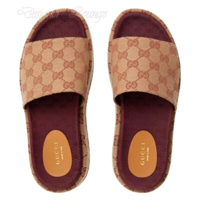 GUCCI / オリジナル GGスライドサンダル/サンダル/37/CML/573018 Womens GUCCI GUCCI Original GG Slide Sandals Sandals 37 CML 573018