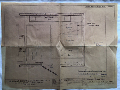1967 Strand Electric & Engineering Co Ltd Technische Zeichnung Budapester Opernhaus
