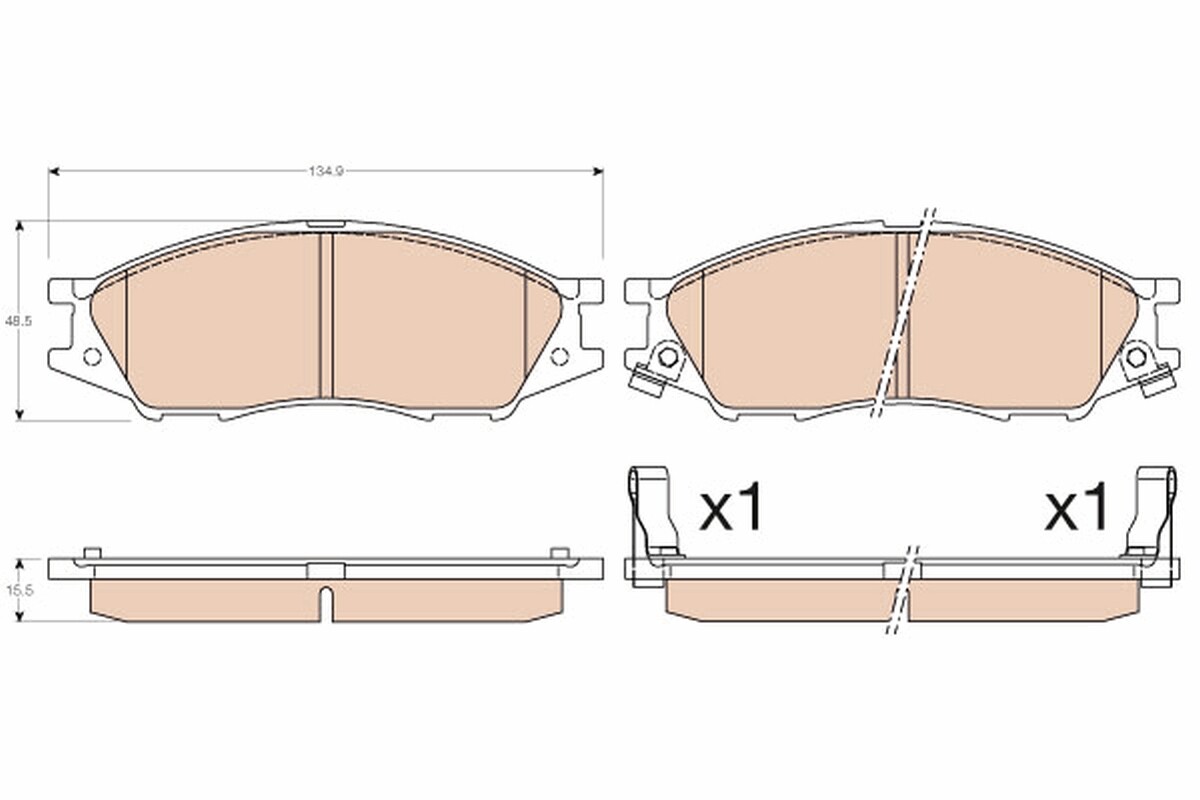 GDB3563 TRW Brake Pad Set, disc brake for NISSAN,NISSAN (DFAC)