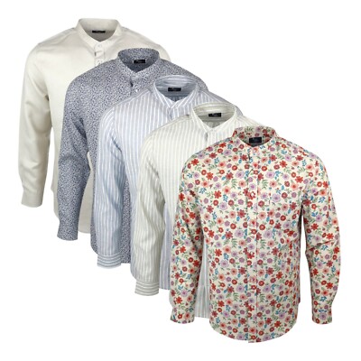 Herren Ben Kragen Leinen Baumwolle Sommer Urlaub Strand Hemden Tops PL5