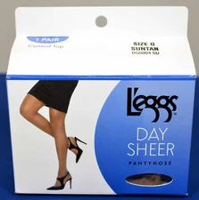 L'eggs Day Sheer Control Top Size Q Suntan