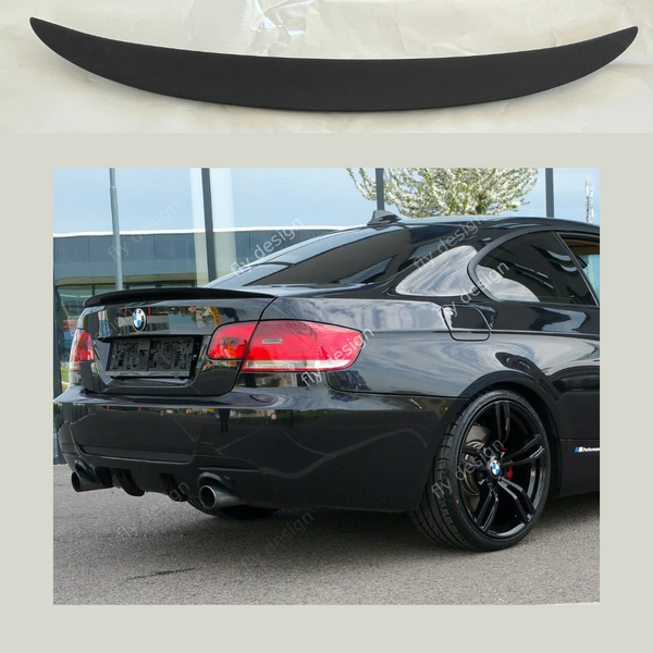 Heckspoiler Passend FüR Bmw E92 Heckklappe, Schwarz Matt Spoilerlippe-image