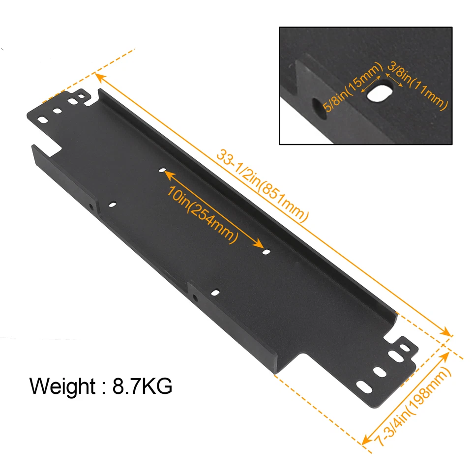 Placa de montagem guincho de aço 2 portas utilitário 12000 lb para Jeep Wrangler YJ TJ 87-06 - Imagem 3 de 4