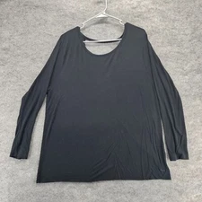 PINK Victoria Secret Shirt Womens Medium Long Sleeve Black