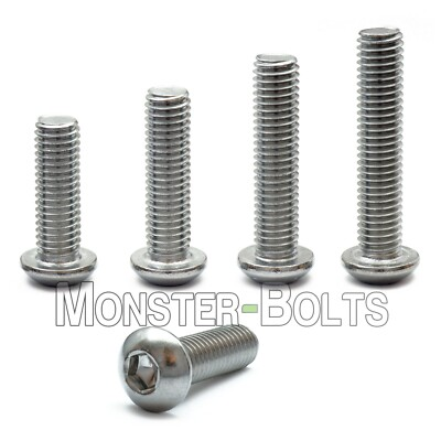 #ad #ad M3 Stainless Steel Button Head Socket Cap Screws A2 Metric ISO 7380 0.50 Coarse $6.40