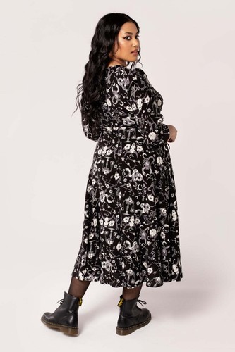 Sternzeichen Midikleid Hell Bunny XL-6XL 16-26 Sternzeichen schwarz himmlische Alternative - Bild 6 von 11