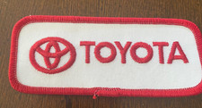Vintage Toyota Logo Embroidered Patch Red White Iton-Sew-On Automotive