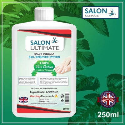 SU Aceton 100% Beste Qualität Reiner Nagellackentferner UV/LED Gel Soak Off 250ml