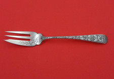 Custom Engraved by J.E. Caldwell Sterling Silver Pastry Fork BC 3-tine 6 1/4