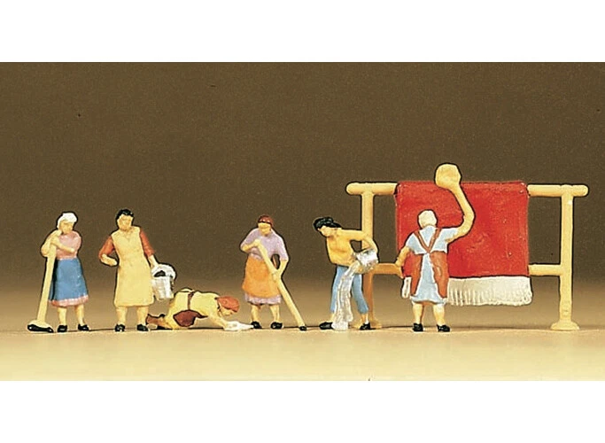 Preiser scala N 79051 figure omini massaie lavori domestici 6 pz 1,1 cm New