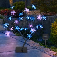 AußEnlampe Solarleuchte Gartenlampe Led Dekoleuchte BlüTen Baum Balkonleuchte
