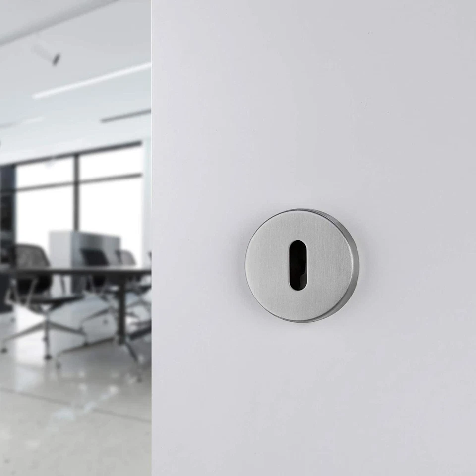 Schlüssel-Rosette Edelstahl matt Türrosette rund BB Schlüsselloch Abdeckung - Bild 4 von 4