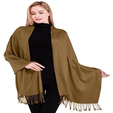 CJ Apparel Mode Beige Solid Color Shawl Seconds Scarf Wrap Stole Pashmina *NEW*