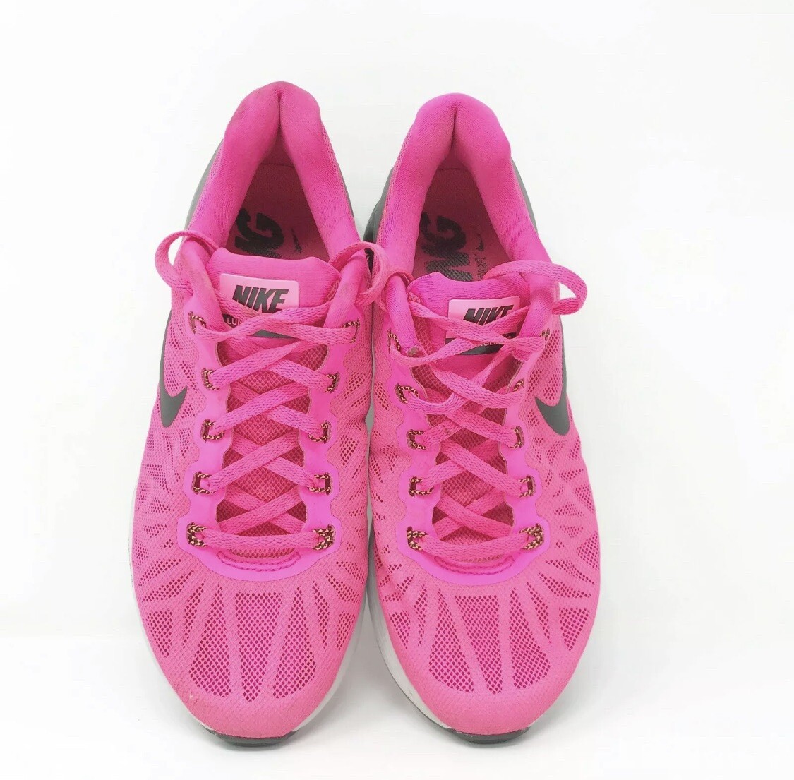 Nike Womens Lunarglide 6 654434-600 Hyper Pink Gray Running Shoes