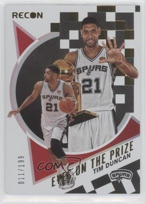 2020-21 Panini Recon Eyes on the Prize Red 11/199 Tim Duncan #5 HOF 9w4
