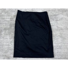 Gap Pencil Skirt Womens 2 Black Stretch Knee Length Side Zip Professional Seam