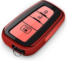 Key Fob Cover 3 Buttons car Key Case for 4Runner CHR Corolla Hatchback-Red