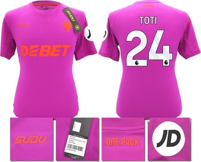 Neu mit Etikett 2024/2025 Wölfe F.C. SUDU THIRD SHIRT TOTI 24 SMALL