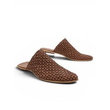 Cydwoq Orient vintage knit leather mules 38