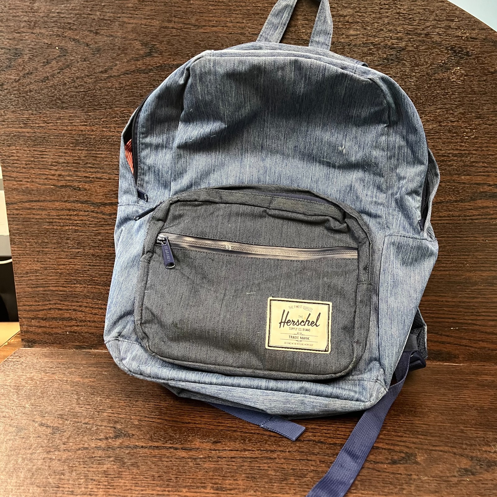 Blue Denim Laptop Sleeve School Bag