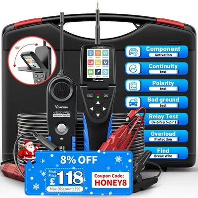 VDIAGTOOL 12V/24V Circuit Tester Diagnostic PowerProbe Fuel Injector Test Wire Open Finder