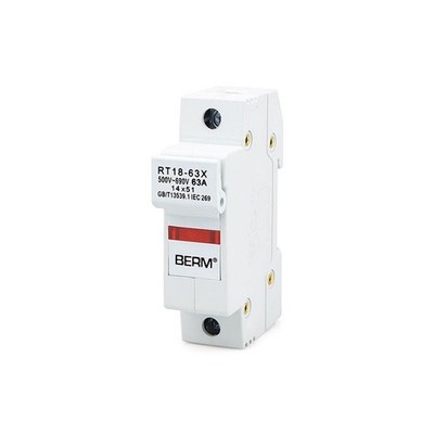 Base Fuse Holder 14x51mm 1P 63A 500V Accessories DIN Rail Fittings Mount