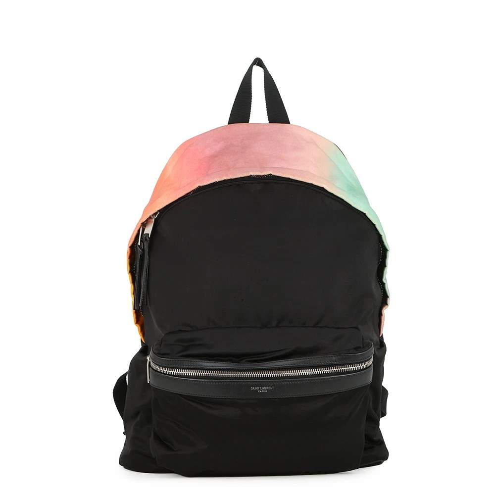 Saint Laurent — SAINT LAURENT PARIS City Backpack Nylon Black/Multicolor 465448