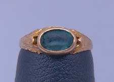  MA1 10k Yellow Gold Blue Stone 0.6g Size 1 Children's Ring
