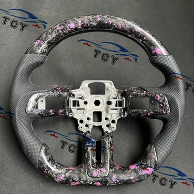 Forged Carbon Fiber Steering Wheel Fit for Ford Mustang GT 2018-2023 with Trim