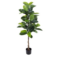 51" Artificial Plant Faux Tree Natural-Feel Leaves Indoor Outdoor Home Decor