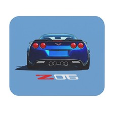 C6 Z06 Mouse Pad Blue Chevy Sports Car Desk Mat Gift for Car Fans