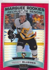 19/20 OPC PLATINUM TEDDY BLUEGER RED PRISM RC ROOKIE PARALLEL /199 #156