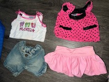 Build A Bear Clothes Lot Of 4 Pieces Skirt Shorts Tank Tops