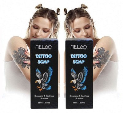 2pcs Concentrated Aftercare Tattoo Cleansing Soap + Dispenser Bottle