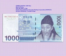 S&Uuml;D KOREA - SOUTH KOREA  1000  WON 2007 Unc. P 54a .16195##