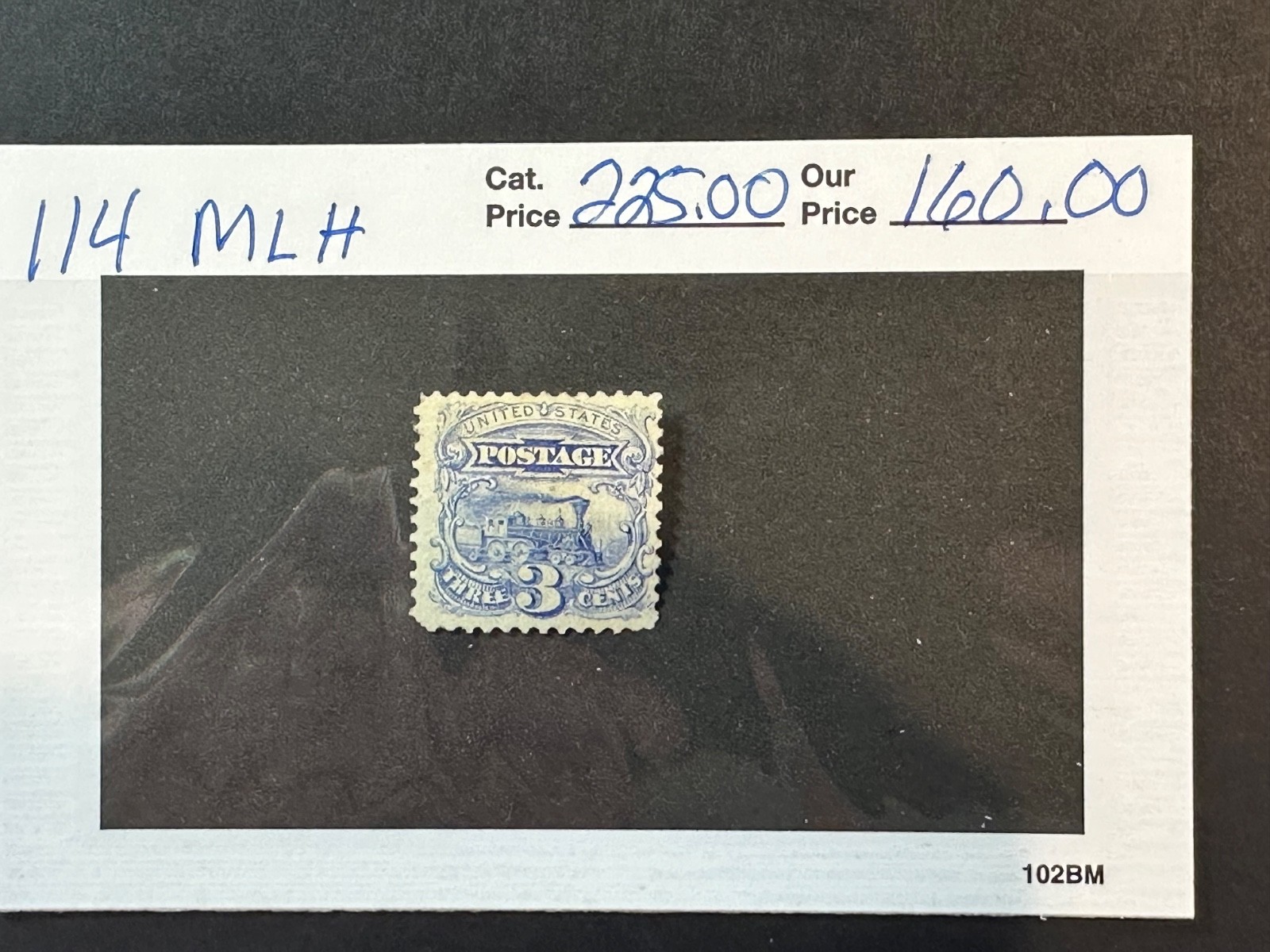 Scott # 114 MLH  Nice!  2024 Scott Catalogue Value $ 225.00