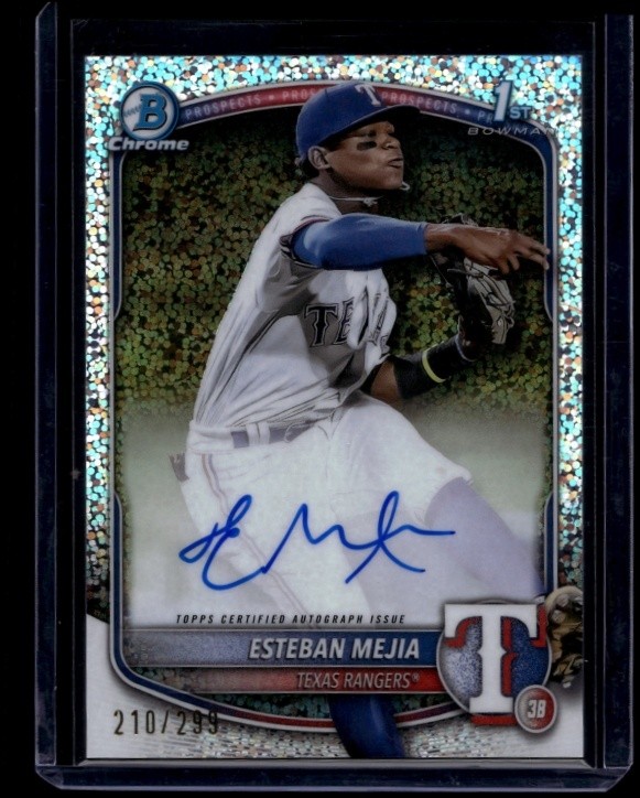 2025 Bowman Baseball Esteban Mejia #CPA-EM Chrome Prospect Auto Speckle /299