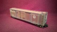 O ATLAS BALTIMORE & OHIO 50' PS-1 DD BOX CAR #288762 - PRO WEATHERING VG++