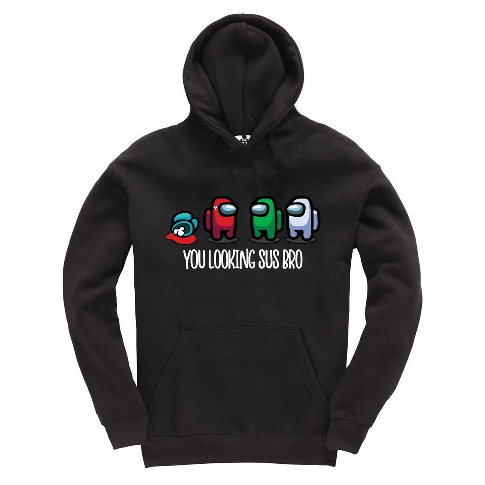 LEISUREWEAR ONLINE You Looking Sus Bro Kinder Hoodie Among Us Kapuzenpullover Gaming Gamer