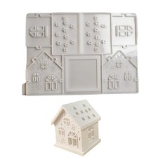 Creative Christmas Village House Castes Mold Sturdy Silicone Art Supplies Tool